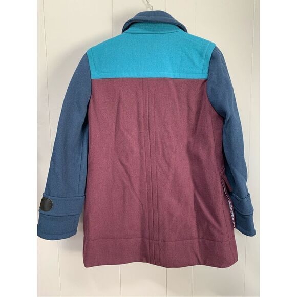 Marc Jacobs Wool Toggle Colorblock Coat Small - Picture 2 of 6